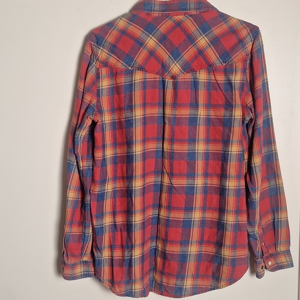 American Eagle Boyfriend Fit Flannel Shirt Size M - Picture 3 of 9